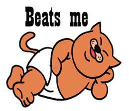 Fat Cat in Long Drawers sticker #6571600