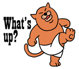 Fat Cat in Long Drawers sticker #6571601