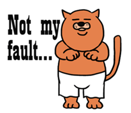 Fat Cat in Long Drawers sticker #6571602