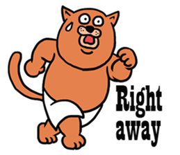 Fat Cat in Long Drawers sticker #6571603