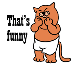 Fat Cat in Long Drawers sticker #6571604