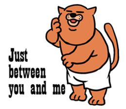 Fat Cat in Long Drawers sticker #6571608