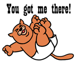 Fat Cat in Long Drawers sticker #6571609