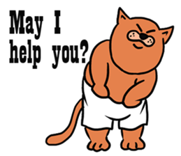 Fat Cat in Long Drawers sticker #6571610