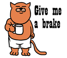 Fat Cat in Long Drawers sticker #6571612