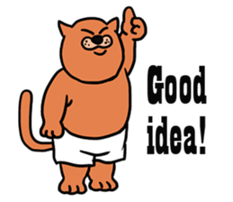 Fat Cat in Long Drawers sticker #6571613