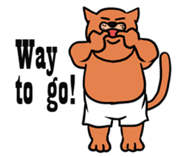 Fat Cat in Long Drawers sticker #6571614