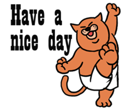 Fat Cat in Long Drawers sticker #6571615