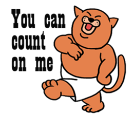 Fat Cat in Long Drawers sticker #6571617