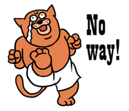 Fat Cat in Long Drawers sticker #6571618