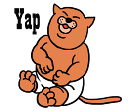 Fat Cat in Long Drawers sticker #6571619