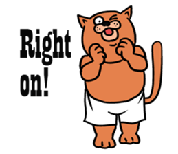 Fat Cat in Long Drawers sticker #6571620