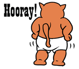 Fat Cat in Long Drawers sticker #6571621