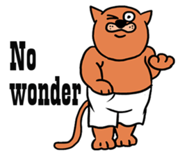 Fat Cat in Long Drawers sticker #6571622