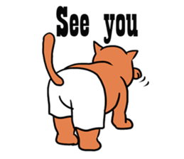 Fat Cat in Long Drawers sticker #6571623