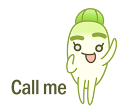 Aunty Ro-Big radish in summer sticker #6572562