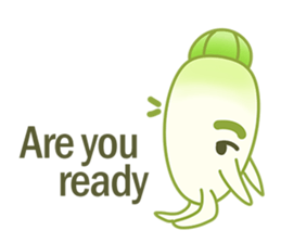 Aunty Ro-Big radish in summer sticker #6572568