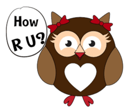 Happy Owl Family (ENGLISH Version) sticker #6573024