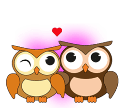 Happy Owl Family (ENGLISH Version) sticker #6573038