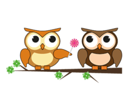 Happy Owl Family (ENGLISH Version) sticker #6573040