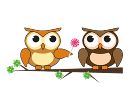 Happy Owl Family (ENGLISH Version) sticker #6573040