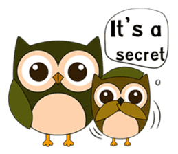 Happy Owl Family (ENGLISH Version) sticker #6573042