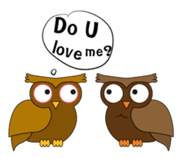 Happy Owl Family (ENGLISH Version) sticker #6573056