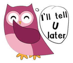 Happy Owl Family (ENGLISH Version) sticker #6573058