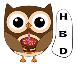 Happy Owl Family (ENGLISH Version) sticker #6573063