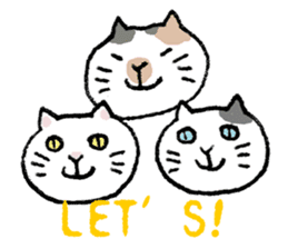 Three cats of good friend 2 "Outing" sticker #6573380