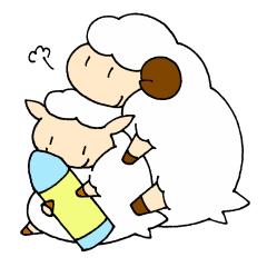 Sheep of the color of the sky