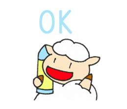 Sheep of the color of the sky sticker #6573386