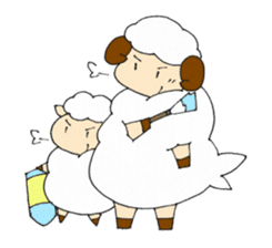 Sheep of the color of the sky sticker #6573395