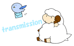 Sheep of the color of the sky sticker #6573409