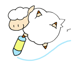 Sheep of the color of the sky sticker #6573416