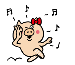 Pig Cute Girl sticker #6574272