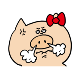 Pig Cute Girl sticker #6574274