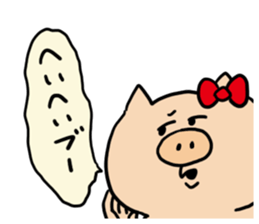 Pig Cute Girl sticker #6574278