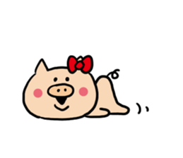 Pig Cute Girl sticker #6574281