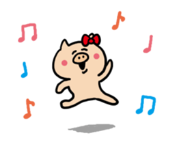 Pig Cute Girl sticker #6574292