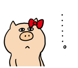 Pig Cute Girl sticker #6574297