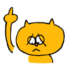 Protruding teeth cat sticker #6575272