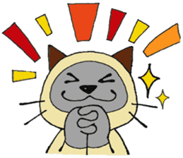 Siamese cat mix MARU 2 sticker #6575310