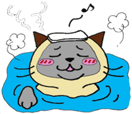 Siamese cat mix MARU 2 sticker #6575335