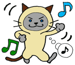 Siamese cat mix MARU 2 sticker #6575336