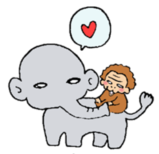 Monkeys and elephants sticker #6575959