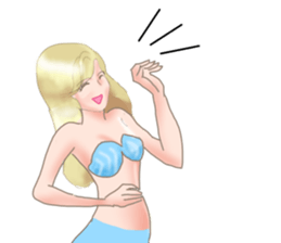 Beautiful and elegant mermaid 4 Japanese sticker #6576118