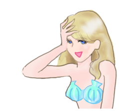 Beautiful and elegant mermaid 4 Japanese sticker #6576139