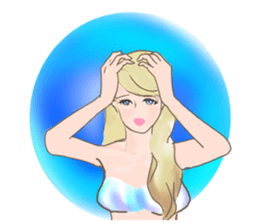 Beautiful and elegant mermaid 4 Japanese sticker #6576143