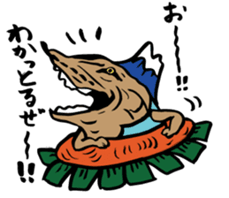 Mr.Masu sushi and Mr.Firefly squid. sticker #6576913